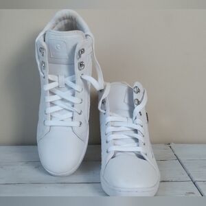 GBG Los Angeles High Top White Sneakers Womens Size 10